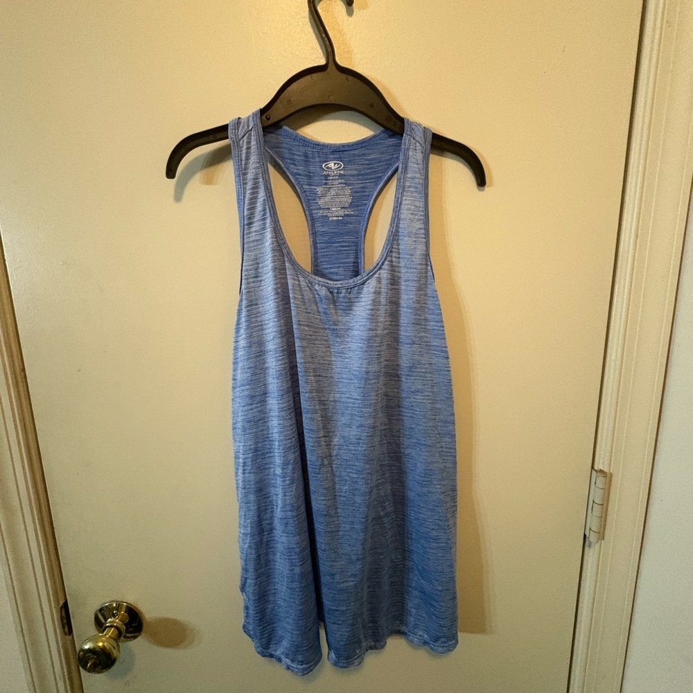 Athletic Works Light Blue Racerback Tank Top